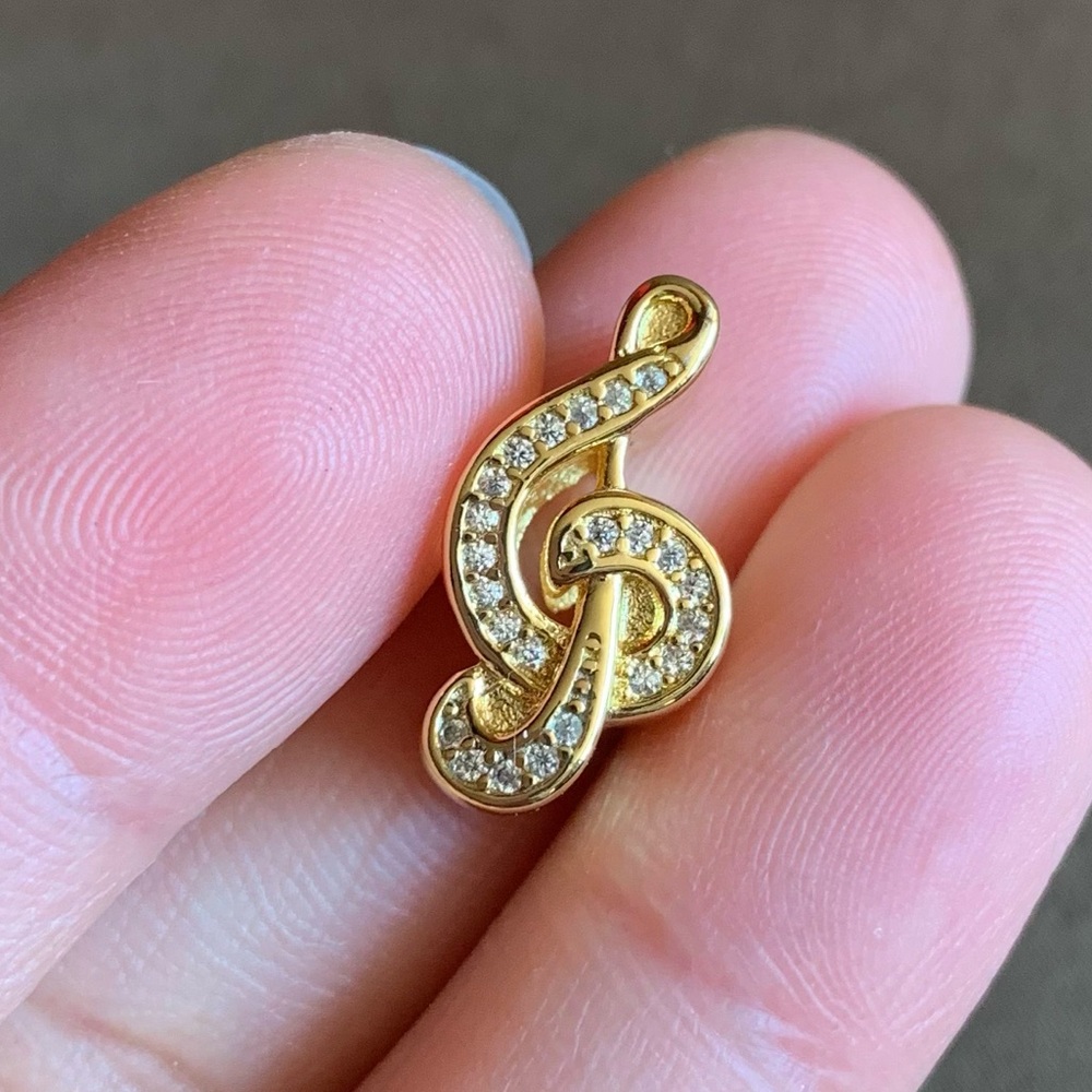 NWOT Sweet Music Treble Clef Charm Sterling Silver 925